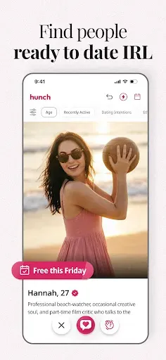 Скриншот 3 — Hunch Dating App: Vibe & Meet
