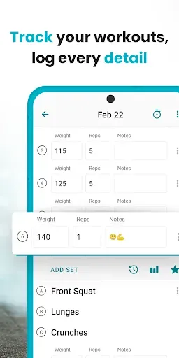 Скриншот 2 — RepCount Gym Workout Tracker