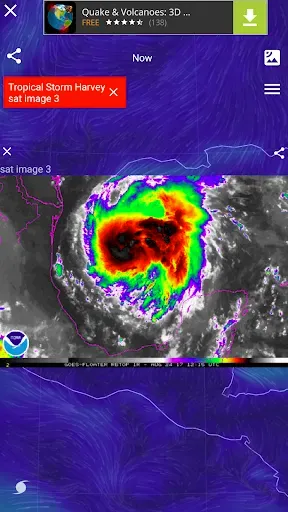 Скриншот 3 — Wind Map Hurricane Tracker, 3D