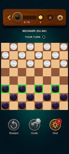 Скриншот 1 — Checkers: Classic Board Game