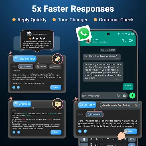 Скриншот 2 — AI Keyboard: Writer, Grammar