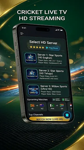 Скриншот 6 — Live Cricket TV HD 2026 Pro+