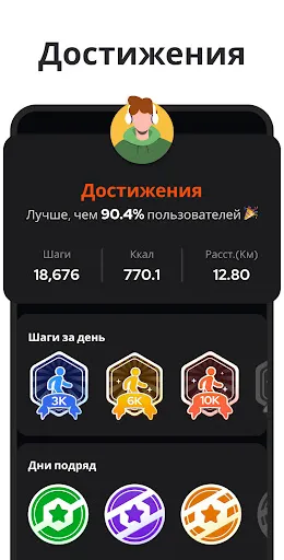 Скриншот 5 — Шагомер - Счетчик Шагов