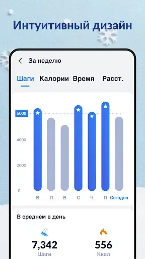Скриншот 3 — Шагомер - Счетчик Шагов ,iStep
