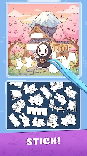 Скриншот 4 — Sticker Merge: ASMR Art Story