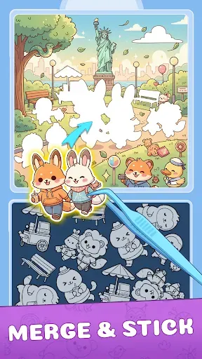Скриншот 7 — Sticker Merge: ASMR Art Story