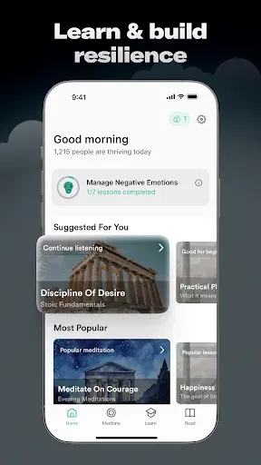 Скриншот 2 — Stoa: Daily Stoic Meditation