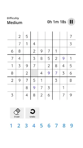 Скриншот 1 — Sudoku Classic