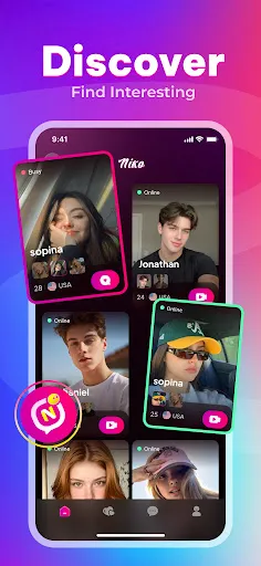 Скриншот 2 — Niko - Video Chat, Share Fun