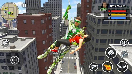 Скриншот 1 — Flying Rope Hero: City Fighter