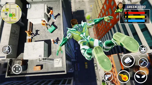 Скриншот 2 — Flying Rope Hero: City Fighter