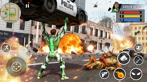 Скриншот 5 — Flying Rope Hero: City Fighter