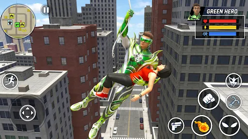 Скриншот 7 — Flying Rope Hero: City Fighter