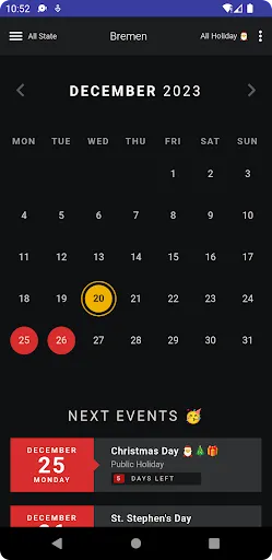 Скриншот 2 — Germany Holiday Calendar
