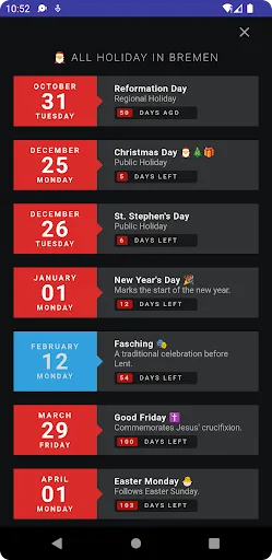 Скриншот 5 — Germany Holiday Calendar