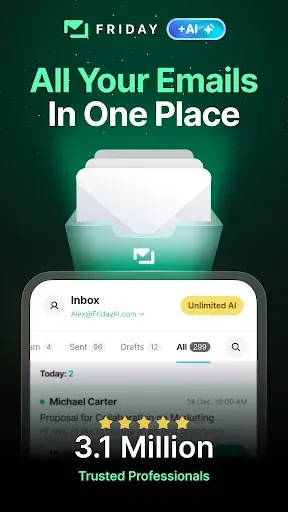 Скриншот 1 — Friday: AI E-mail Assistant