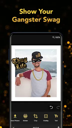 Скриншот 1 — Thug Life Sticker Pic Editor