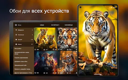 Скриншот 6 — Обои с тиграми | Тигры от 7Fon