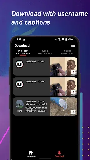Скриншот 3 — TT Video Saver no Watermark