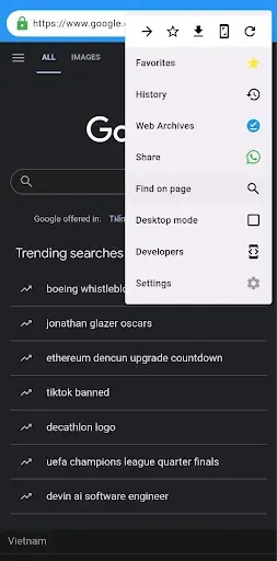 Скриншот 2 — Tinker - Custom Browser