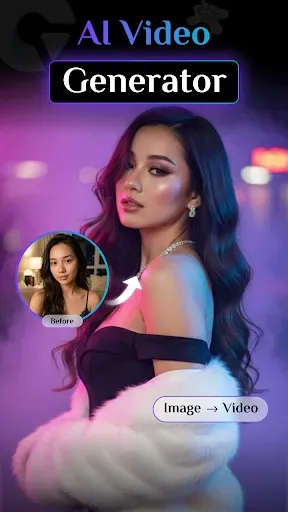 Скриншот 1 — ClipAura : Photo to AI Video