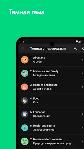 Скриншот 5 — Английские топики и глаголы