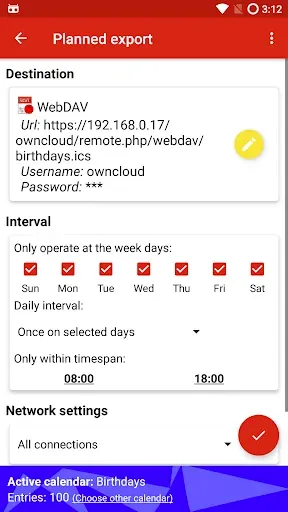 Скриншот 7 — iCal Import/Export CalDAV