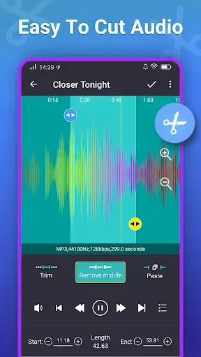 Скриншот 2 — Обрезка музыки & Редактор MP3