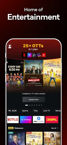 Скриншот 3 — Airtel Xstream Play: 25+ OTTs