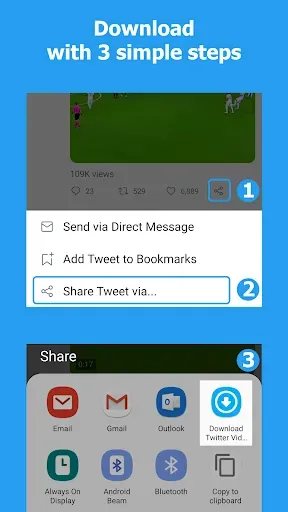 Скриншот 1 — Download Twitter Videos - GIF