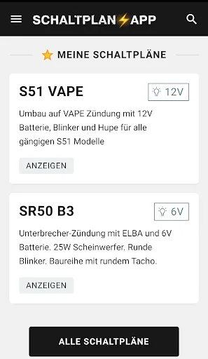Скриншот 1 — Simson Schaltplan App