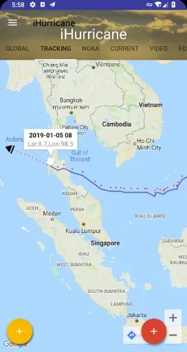 Скриншот 2 — Hurricane & Typhoon Track