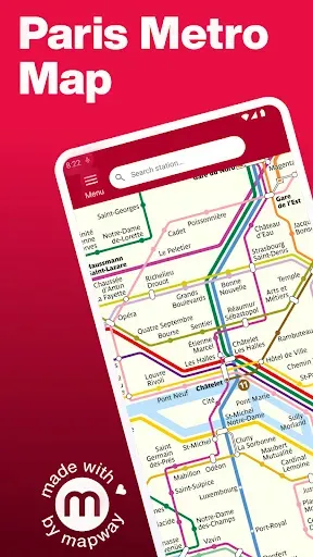 Скриншот 1 — Paris Metro - Map and Routes