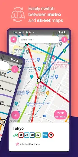 Скриншот 2 — Tokyo Metro Subway Map & Route