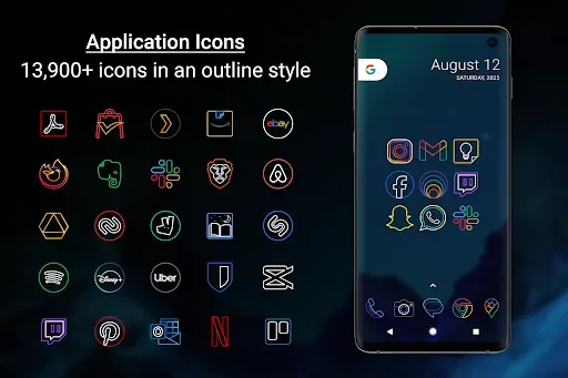 Скриншот 2 — Outline Icons - Icon Pack