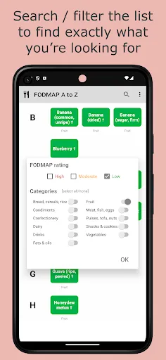 Скриншот 3 — Low FODMAP diet A to Z foods