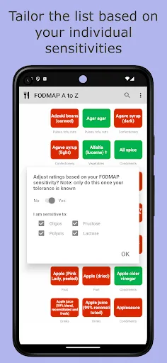 Скриншот 4 — Low FODMAP diet A to Z foods