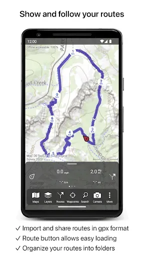 Скриншот 2 — Topo GPS