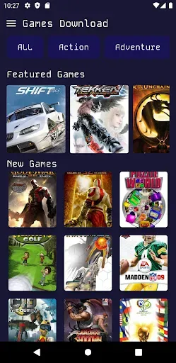 Скриншот 2 — PSP Games Emulator Downloader