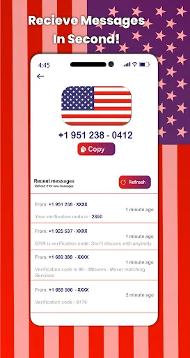 Скриншот 4 — Номер телефона в США
