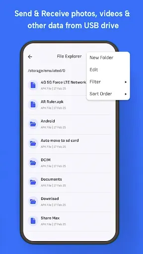 Скриншот 3 — Разъем USB: диспетчер OTG