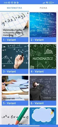 Скриншот 4 — Matematika va Fizika Testlar
