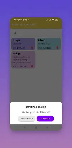 Скриншот 5 — Mening qaydlarim