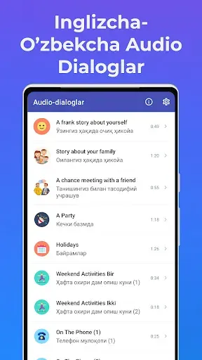 Скриншот 1 — Inglizcha audio dialoglar