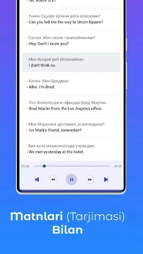Скриншот 2 — Inglizcha audio dialoglar