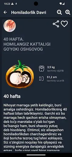 Скриншот 6 — Homiladorlik davri