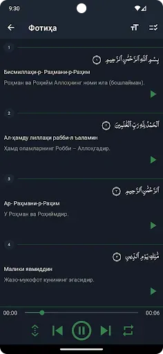 Скриншот 4 — Қуръони Карим (Ӯз) - 114 сура.