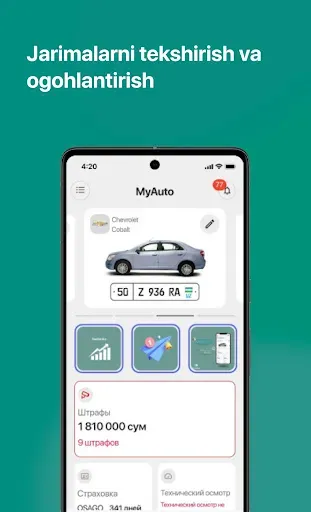 Скриншот 1 — Road24 Jarimalar Tekshirish