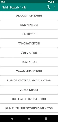 Скриншот 1 — Sahih Buxoriy 1-jild