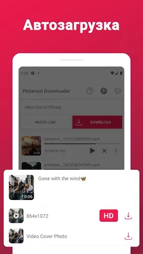 Скриншот 3 — Загрузчик видео для Pinterest